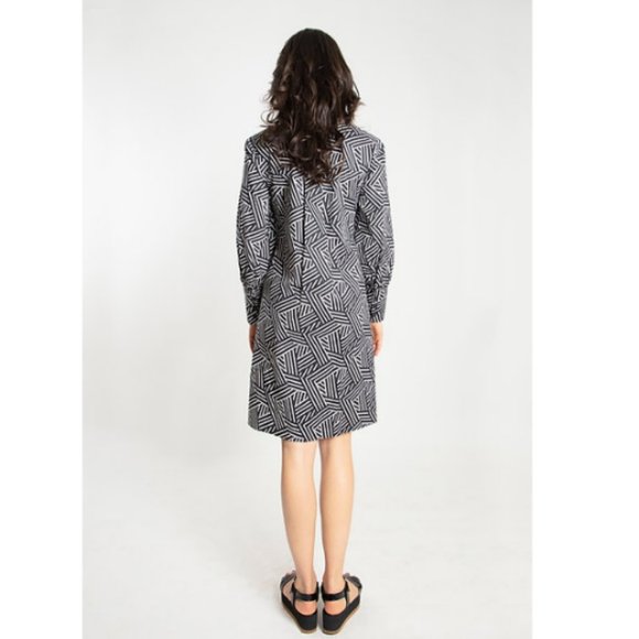 Waist Tie Knot Shirt Dress (Dot & Stripe) - Picture 7 of 7